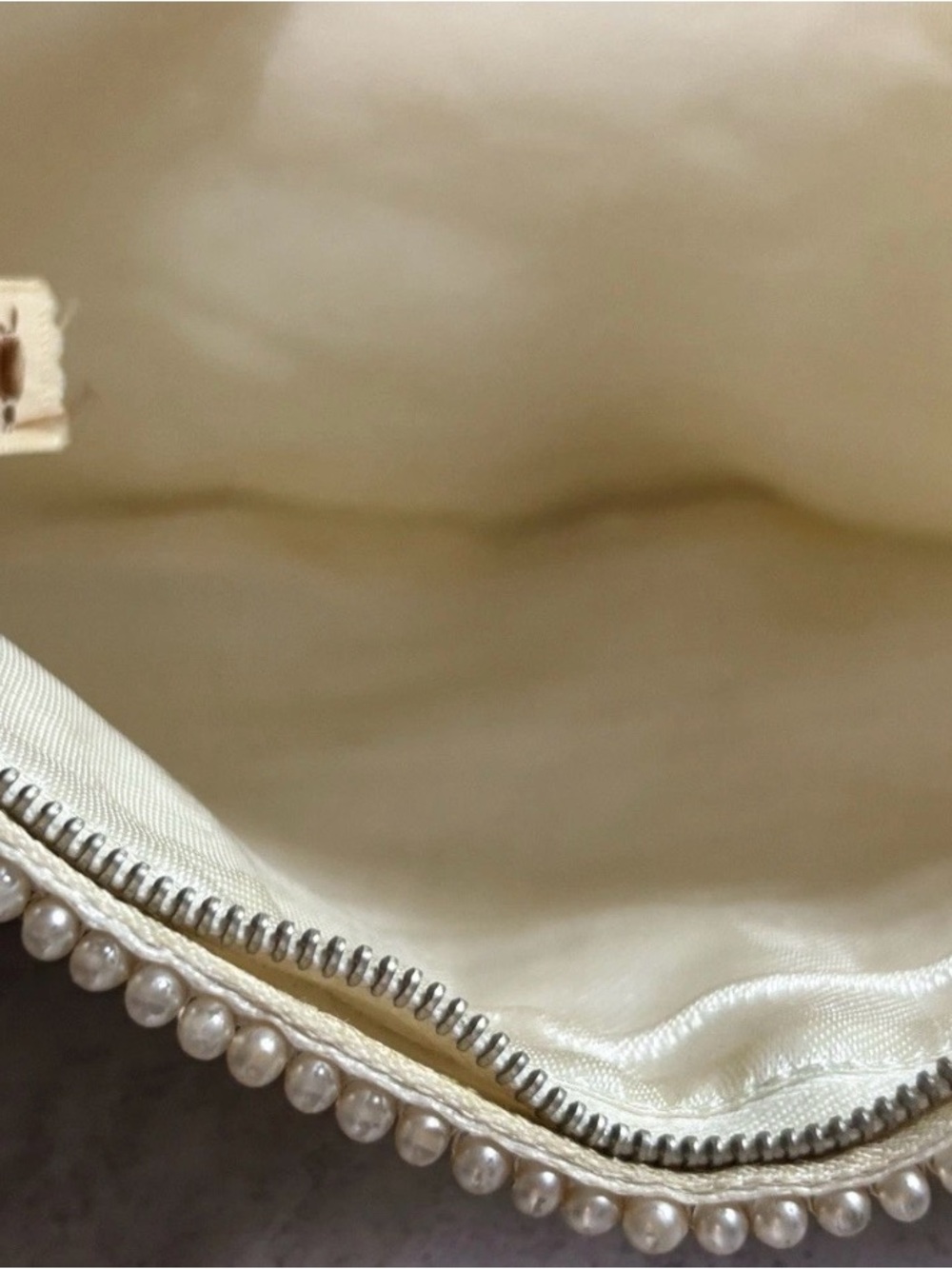 Vintage Pearl Evening Clutch La Regale 1950s Ivory Iridescent Sequin Beaded MCM - Picture 13 of 16